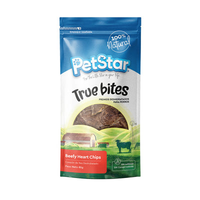 Premios para perro Beefy Heart Chips True Bites