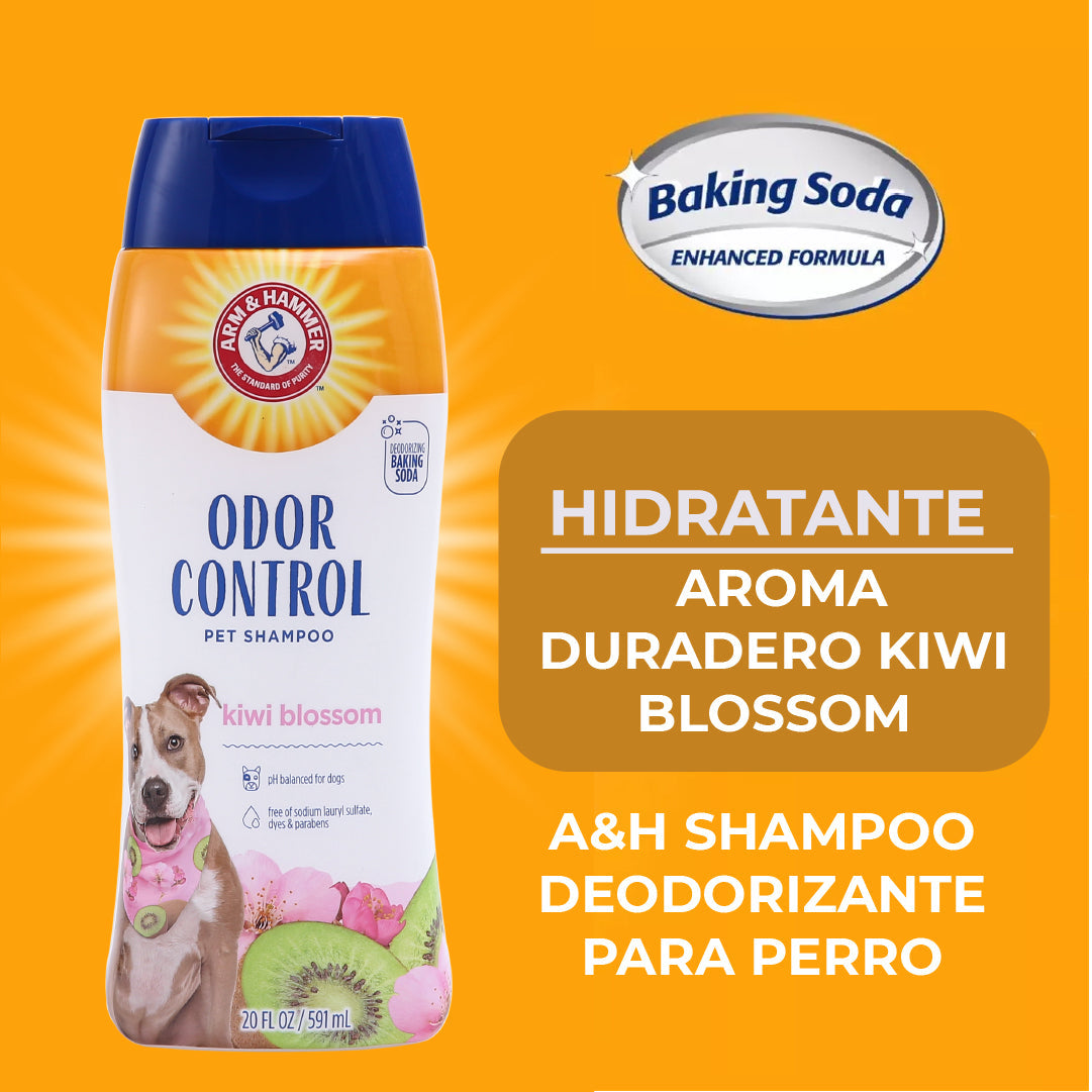 Arm & Hammer Shampoo para Perro Control de Olores, aroma Kiwi Blossom