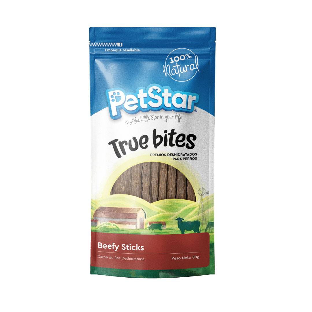 Premios para perro Beefy Sticks True Bites