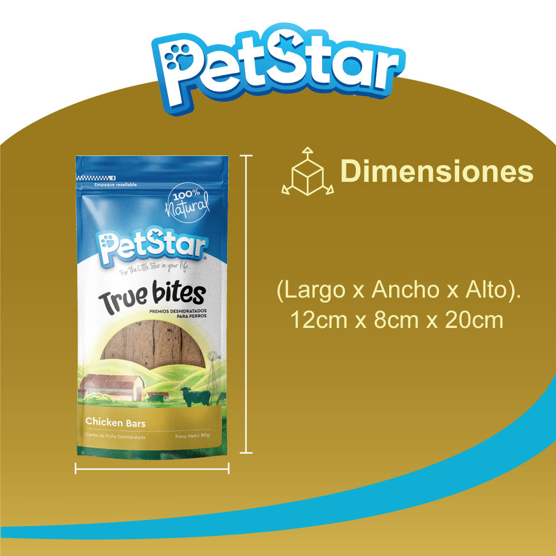 Premios para perro Chicken Bars True Bites