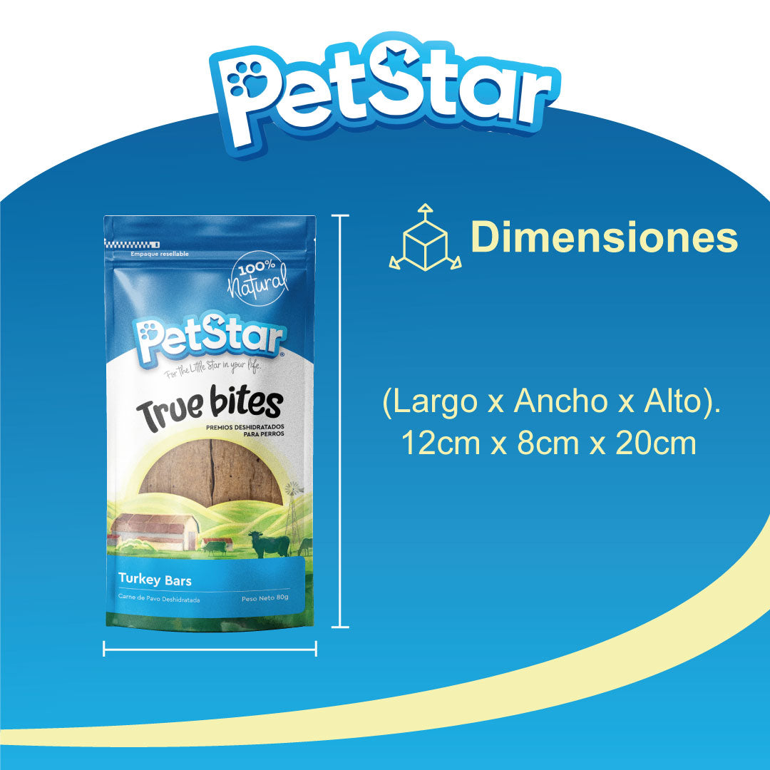 Premios para perro Turkey Bars True Bites