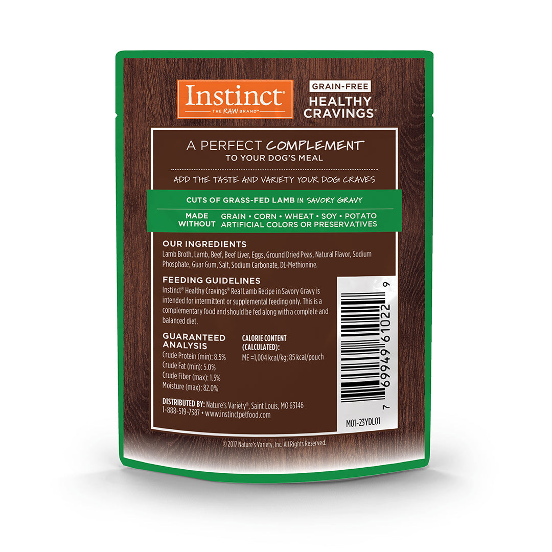 Alimento Húmedo Healthy Cravings Instinct Para Perro, Sobre Sabor Cordero. 85 g