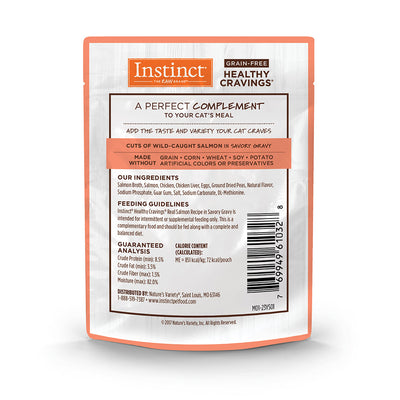 Alimento Húmedo Healthy Cravings Instinct Para Gato, Sobre Sabor Salmón. 85 g