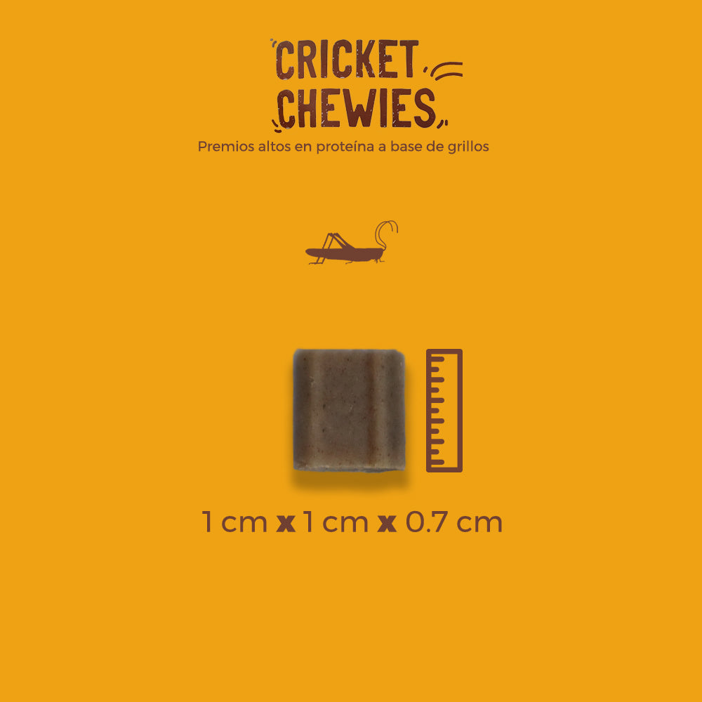 Premios Para Perros Cricket Chewies CriCreats, Altos En Proteínas A Base De Grillos. 85 g.