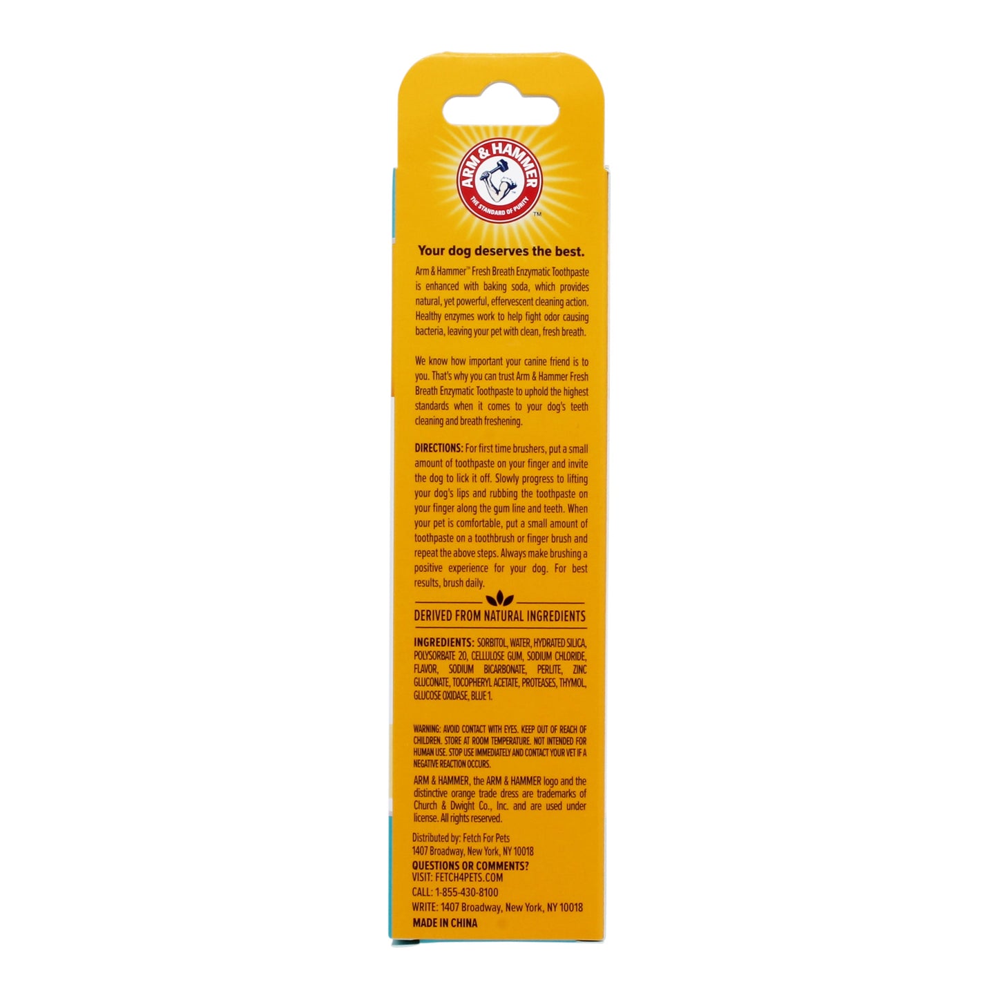 Arm & Hammer Pasta Dental para Perro Sabor Vainilla con Bicarbonato de Sodio, Elimina Mal Olor, 1pza