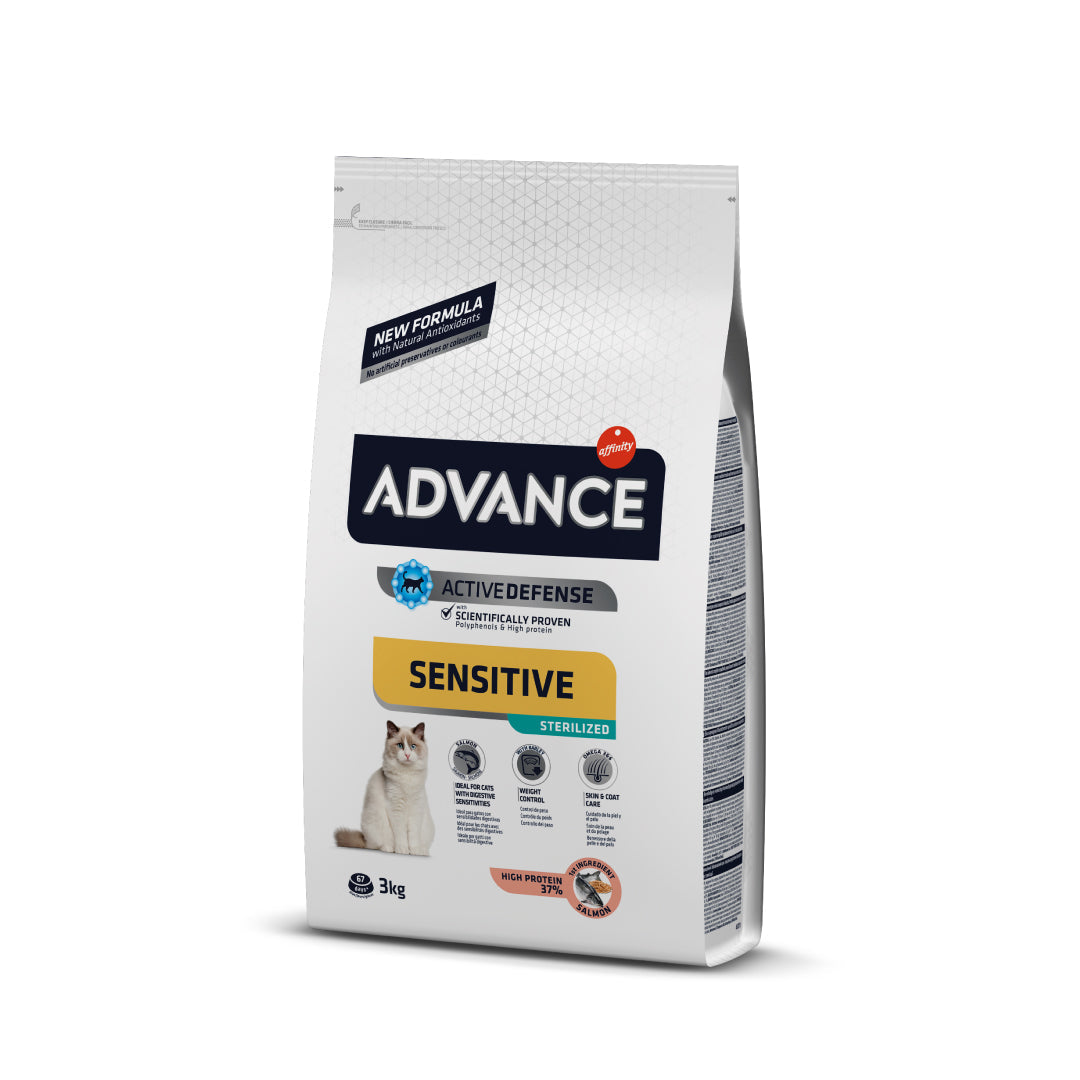 Advance Sensitive Salmón para Gatos Esterilizados, 3kg