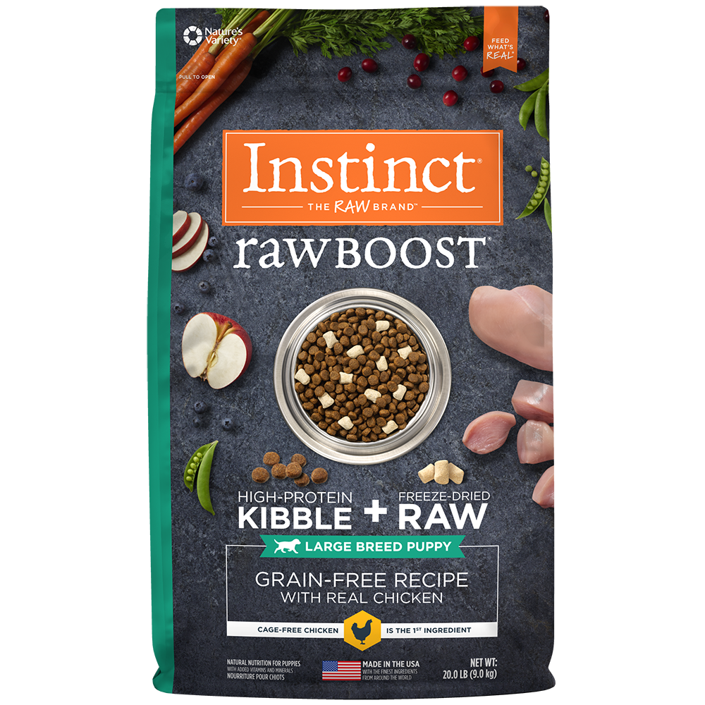 Instinct Raw Boost Cachorros Razas Grandes 20 Lb - Para Perros