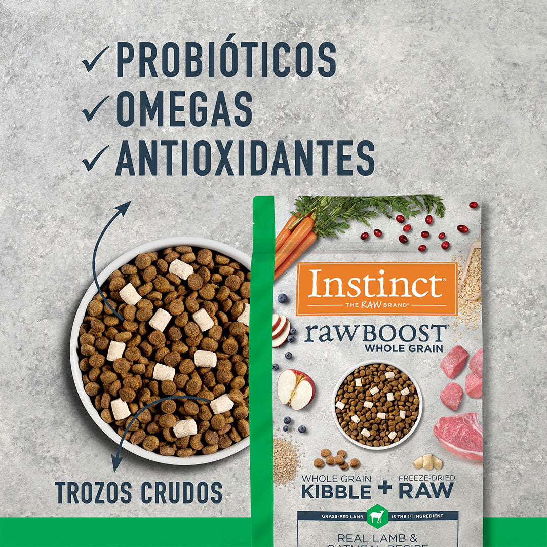 Instinct Raw Boost de Cordero con Granos y Avena para Perros 9.07 kg