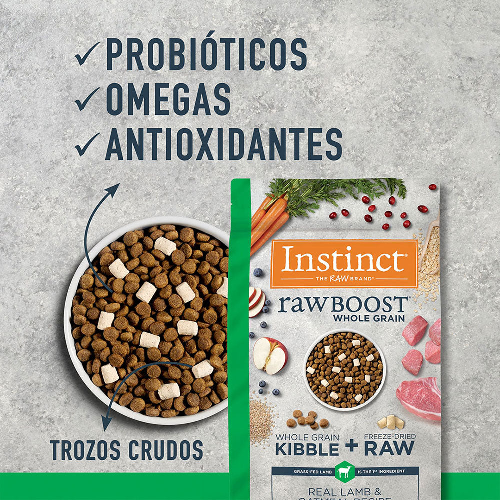 Instinct Raw Boost de Cordero con Granos y Avena para Perros 2.04 kg