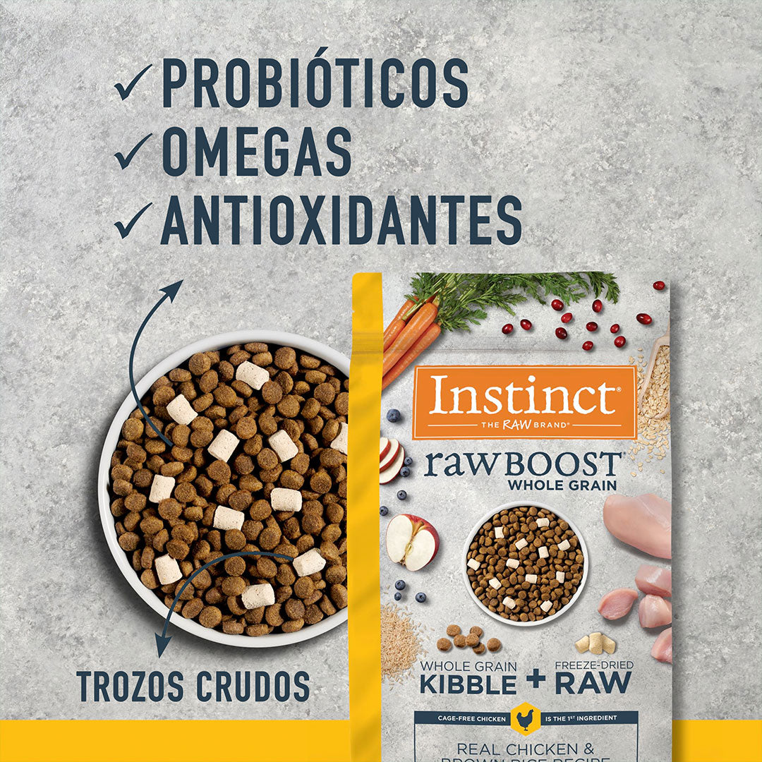 Instinct Raw Boost de Pollo con Granos y Arroz Integral - Para Perros 2.04 kg