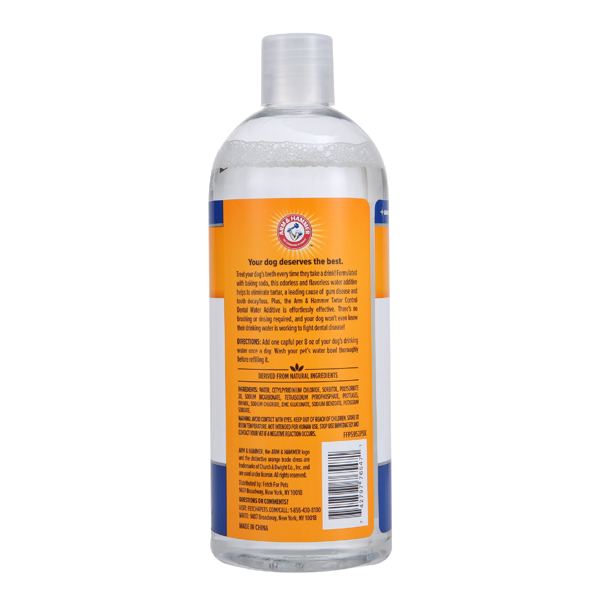 Arm & Hammer Enjuague dental para perro, elimina el mal aliento, combate el sarro y placa, 473ml