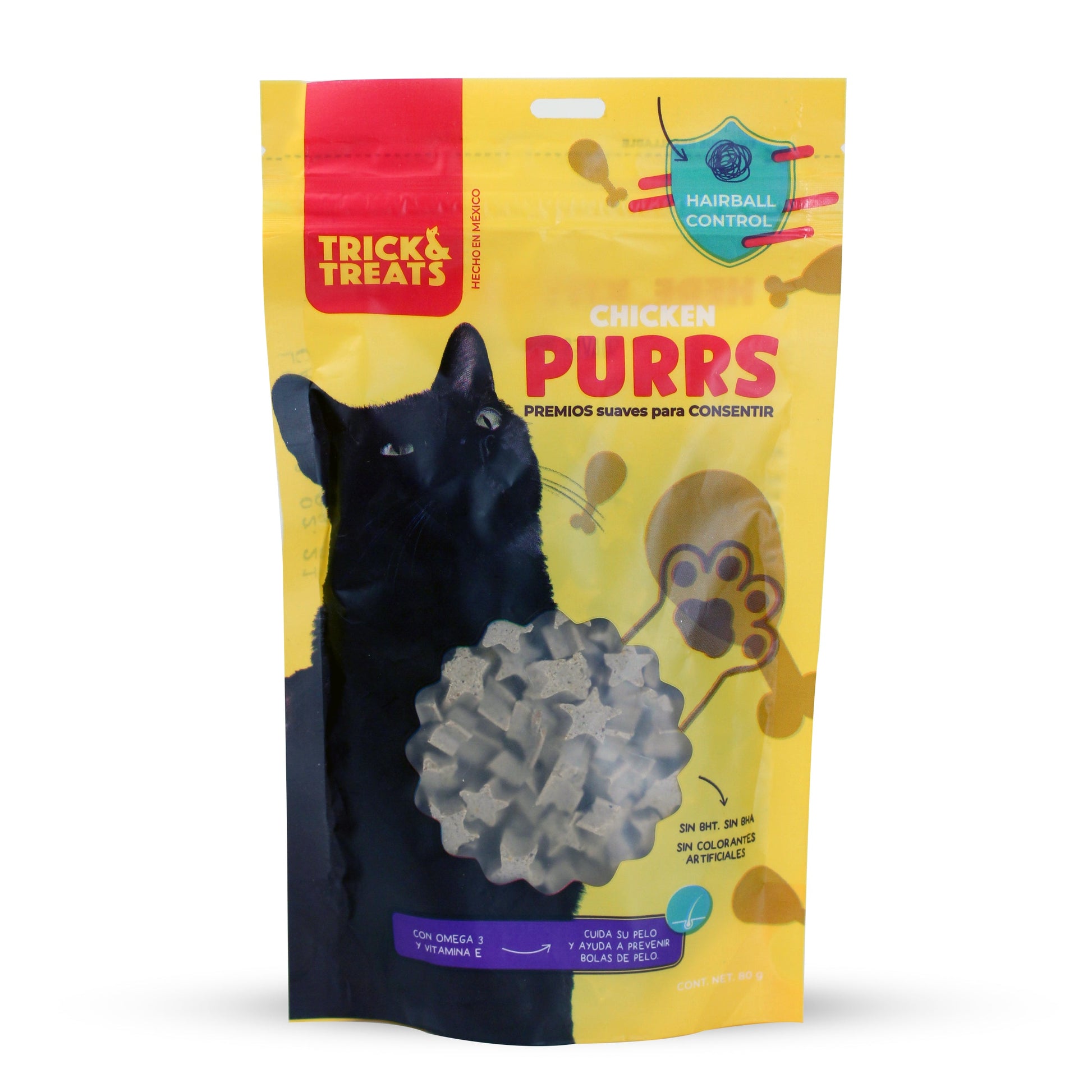 Purrs premios para gato de pollo