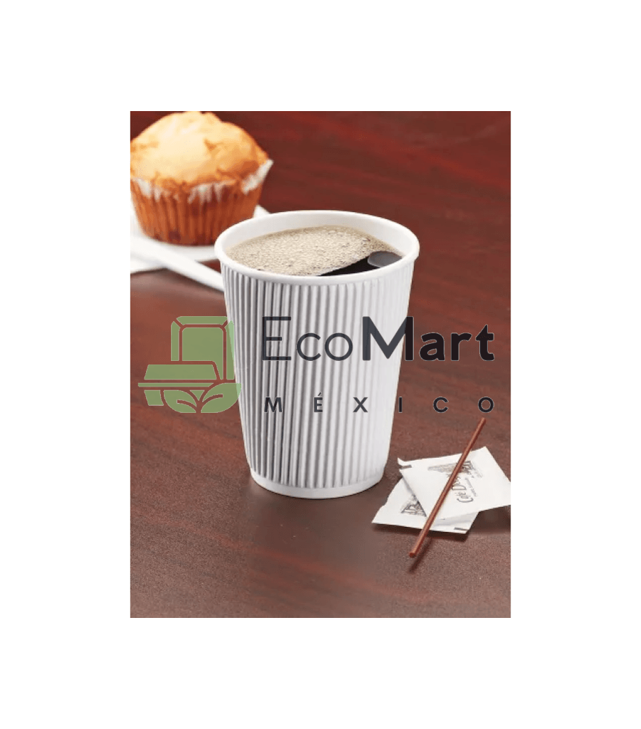 Vaso Negro Térmico 12 Oz Papel