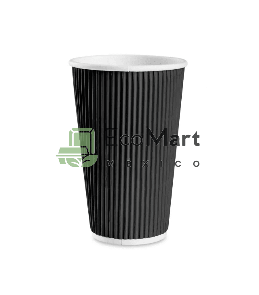 Vaso Negro Térmico 16 Oz Papel