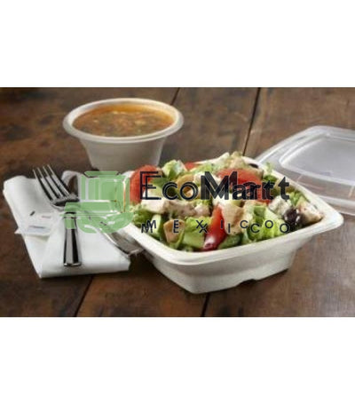 COMBO Bowl Quad 16 oz Caña de azúcar + Tapa RPET X300 JUEGOS - Eco Mart México