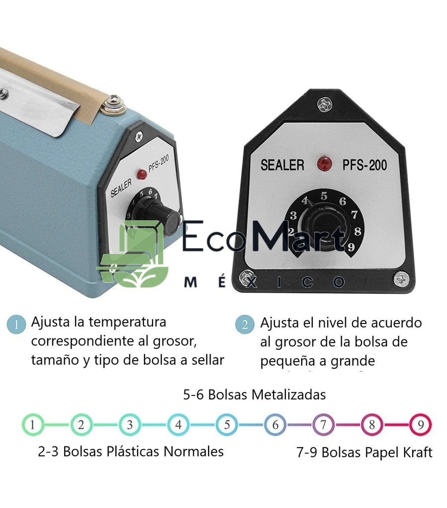 Guillotina térmica para sellar bolsas - Eco Mart México