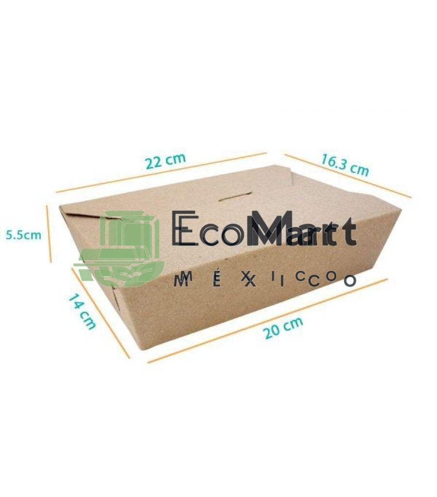 KRAFT BOX TO GO 60 OZ X500 PIEZAS - Eco Mart México