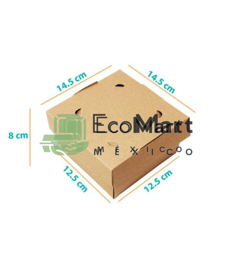 KRAFT BURGER BOX 6X6 X500 PIEZAS - Eco Mart México