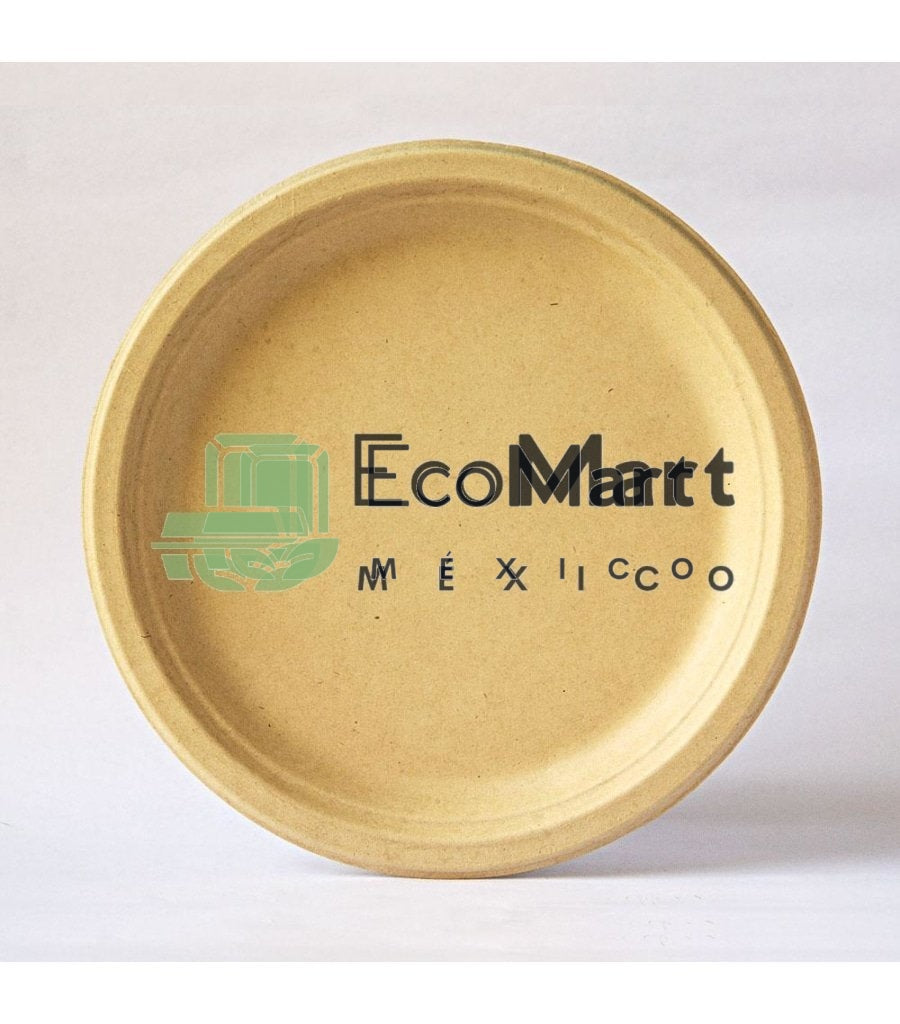 Plato 9" Bagazo de Trigo 1000 piezas - Eco Mart México